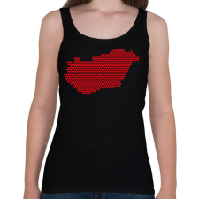 PRINTFASHION Magyarország szívekkel - Női atléta - Fekete női trikó