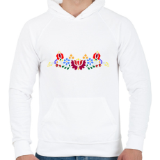 PRINTFASHION Magyaros minta2 - Férfi kapucnis pulóver - Fehér
