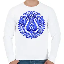 PRINTFASHION Magyaros minta3 - Férfi pulóver - Fehér férfi pulóver, kardigán