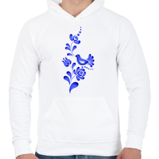 PRINTFASHION Magyaros minta4 - Férfi kapucnis pulóver - Fehér