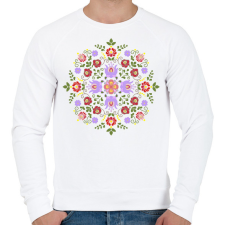 PRINTFASHION Magyaros motívum - Férfi pulóver - Fehér férfi pulóver, kardigán