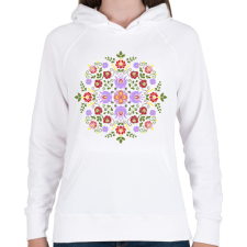 PRINTFASHION Magyaros motívum - Női kapucnis pulóver - Fehér női pulóver, kardigán