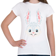 PRINTFASHION Magyaros nyuszi fej - Női póló - Fehér női póló