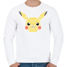 PRINTFASHION Magyaros Pikachu - Férfi pulóver - Fehér férfi pulóver, kardigán