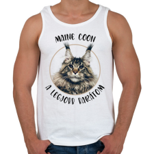 PRINTFASHION Maine Coon - Legjobb barát - Férfi atléta - Fehér atléta, trikó