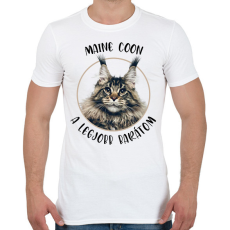 PRINTFASHION Maine Coon - Legjobb barát - Férfi póló - Fehér