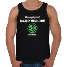 PRINTFASHION Majd én megoldom! - Férfi atléta - Fekete