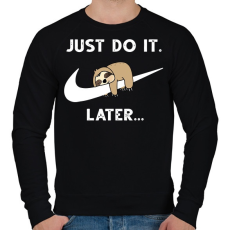 PRINTFASHION Majd később!!! - Férfi pulóver - Fekete