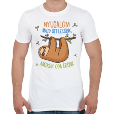 PRINTFASHION Majd ott leszünk - Férfi póló - Fehér férfi póló