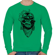 PRINTFASHION Majmok kora - Férfi pulóver - Zöld férfi pulóver, kardigán