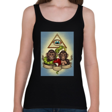 PRINTFASHION Majmok - Női atléta - Fekete