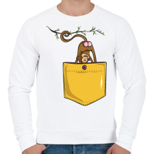 PRINTFASHION Majmos zsebminta - Férfi pulóver - Fehér férfi pulóver, kardigán