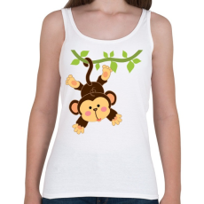 PRINTFASHION Majom - Női atléta - Fehér