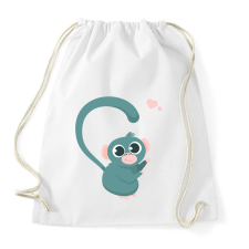 PRINTFASHION Majom szív - férfi - Sportzsák, Tornazsák - Fehér tornazsák