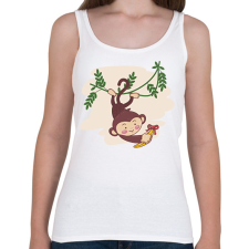 PRINTFASHION Majomfiú - Női atléta - Fehér női trikó