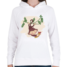 PRINTFASHION Majomfiú - Női kapucnis pulóver - Fehér