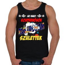 PRINTFASHION Májusban született szuperhős - Férfi atléta - Fekete