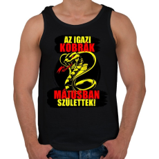 PRINTFASHION Májusi Kobra - Férfi atléta - Fekete