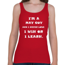 PRINTFASHION Májusi vagyok és nem veszítek hanem tanulok - Női atléta - Cseresznyepiros női trikó