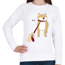 PRINTFASHION Makacs akita - Női pulóver - Fehér női pulóver, kardigán