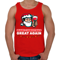 PRINTFASHION MAKE CHRISTMAS GREAT AGAIN 2 - Férfi atléta - Piros