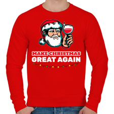 PRINTFASHION MAKE CHRISTMAS GREAT AGAIN 2 - Férfi pulóver - Piros férfi pulóver, kardigán