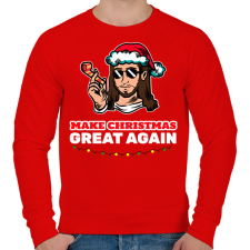 PRINTFASHION MAKE CHRISTMAS GREAT AGAIN 3 - Férfi pulóver - Piros férfi pulóver, kardigán