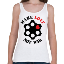 PRINTFASHION make love not war - Női atléta - Fehér női trikó