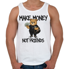 PRINTFASHION Make money not friends - Férfi atléta - Fehér női trikó