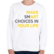 PRINTFASHION MAKE smART - Gyerek pulóver - Fehér