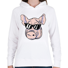 PRINTFASHION Malac - Női kapucnis pulóver - Fehér női pulóver, kardigán