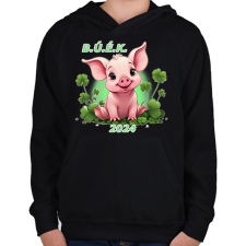 PRINTFASHION malacka - Gyerek kapucnis pulóver - Fekete gyerek pulóver, kardigán