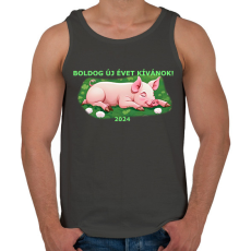 PRINTFASHION malacka szöveggel - Férfi atléta - Sötétszürke