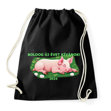 PRINTFASHION malacka szöveggel - Sportzsák, Tornazsák - Fekete tornazsák