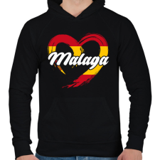 PRINTFASHION malaga - Férfi kapucnis pulóver - Fekete férfi pulóver, kardigán