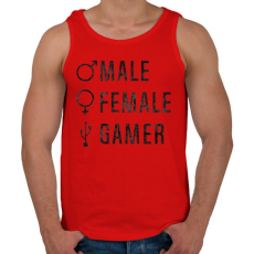 PRINTFASHION Male-Female-Gamer - Férfi atléta - Piros