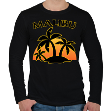 PRINTFASHION Malibu - Férfi hosszú ujjú póló - Fekete férfi póló