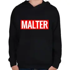 PRINTFASHION malter - Gyerek kapucnis pulóver - Fekete gyerek pulóver, kardigán