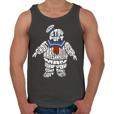 PRINTFASHION Mályvacukor ember - Férfi atléta - Sötétszürke atléta, trikó