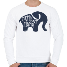 PRINTFASHION Mama elefánt - Férfi pulóver - Fehér