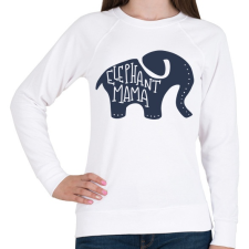 PRINTFASHION Mama elefánt - Női pulóver - Fehér női pulóver, kardigán