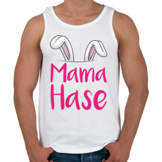PRINTFASHION Mama Hase - Férfi atléta - Fehér