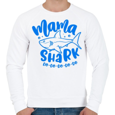 PRINTFASHION Mama shark do do do - Férfi pulóver - Fehér