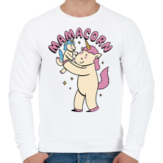PRINTFASHION Mama unikornis - Férfi pulóver - Fehér