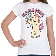 PRINTFASHION Mama unikornis - Női póló - Fehér