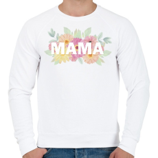 PRINTFASHION Mama virágokkal - Férfi pulóver - Fehér