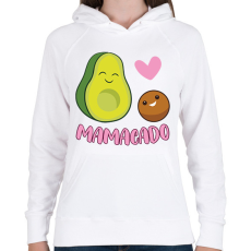 PRINTFASHION Mamacado - Női kapucnis pulóver - Fehér