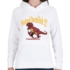 PRINTFASHION Mamasaurus - Neked beszélek - Női kapucnis pulóver - Fehér