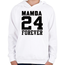 PRINTFASHION Mamba 24 Forever - Gyerek kapucnis pulóver - Fehér gyerek pulóver, kardigán