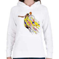 PRINTFASHION Mamba Dunk - Női kapucnis pulóver - Fehér
